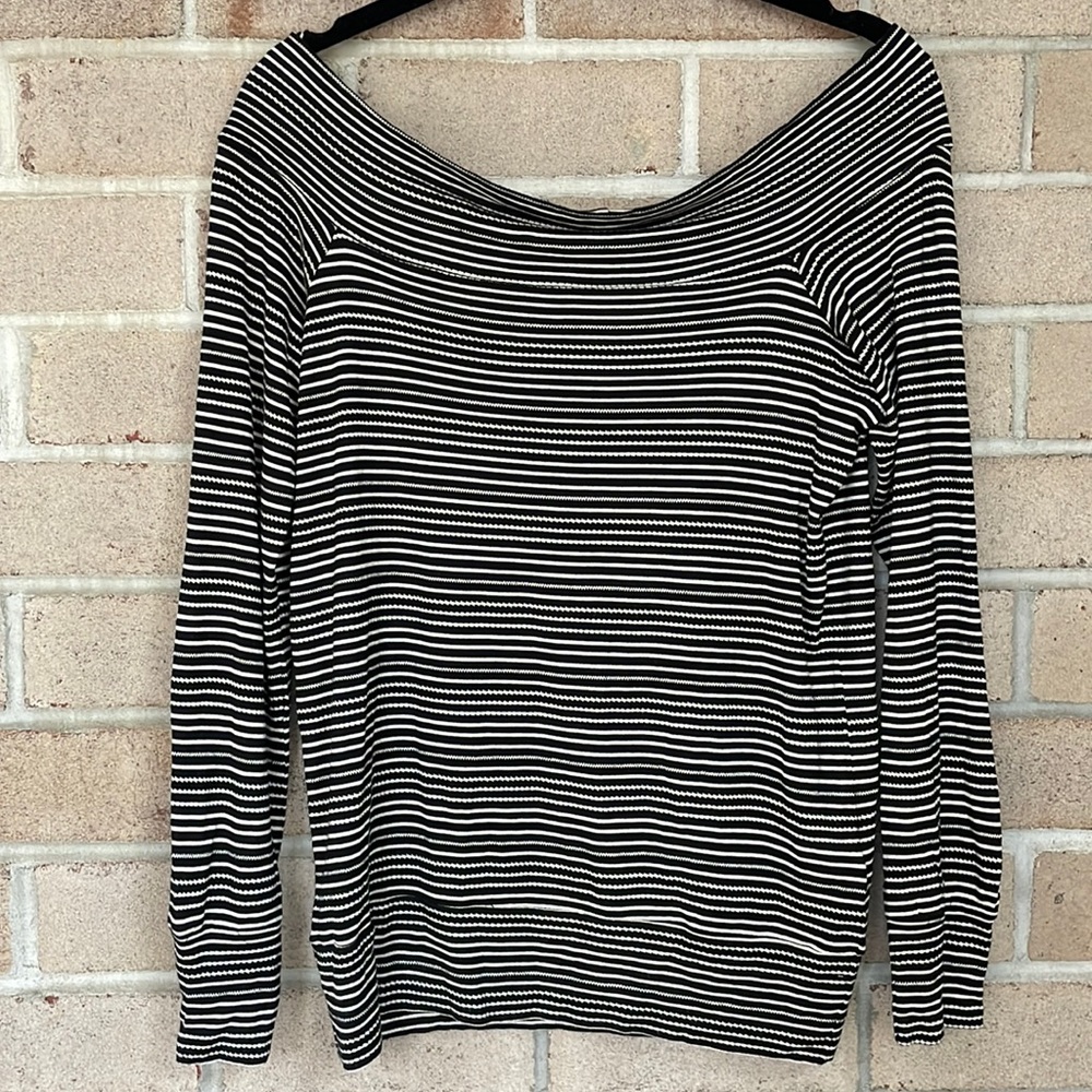 Lucky Brand Striped Boatneck Blouse